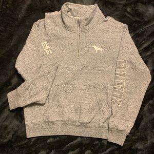 VS- Pink  heathered gray pullover sweater size M